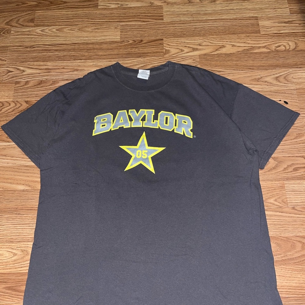 Gildan Gray T-Shirt with Yellow Print